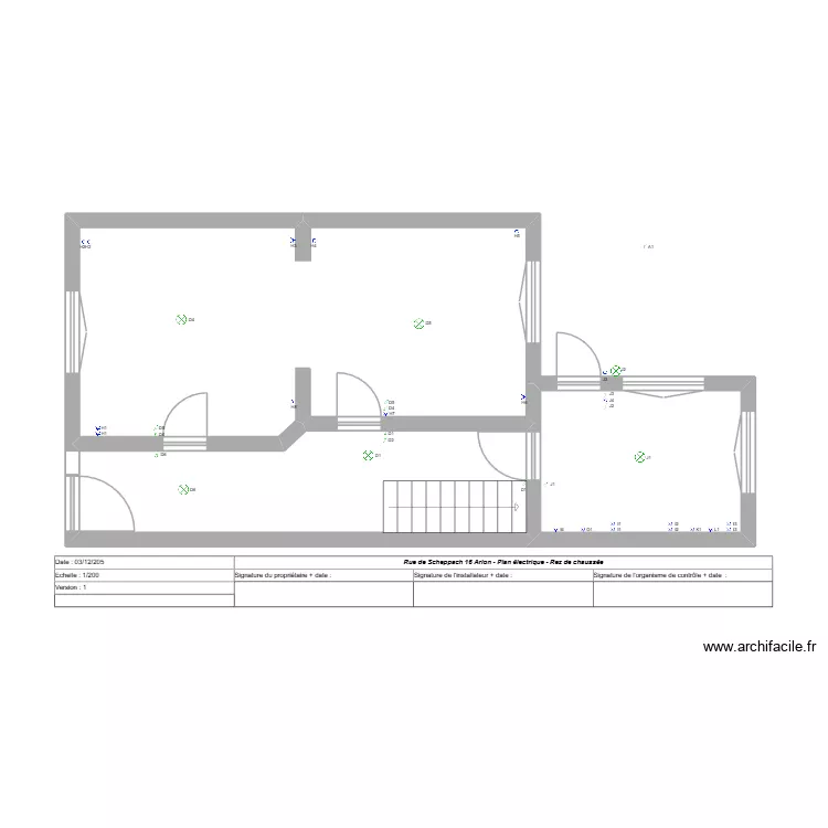 Arlon rez12. Plan de 3 pièces et 52 m²