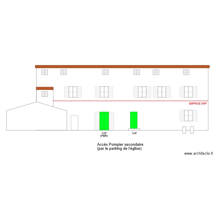 Façade Est MP Marcy (sécurité) 1c. Plan de 0 pièce et 0 m2