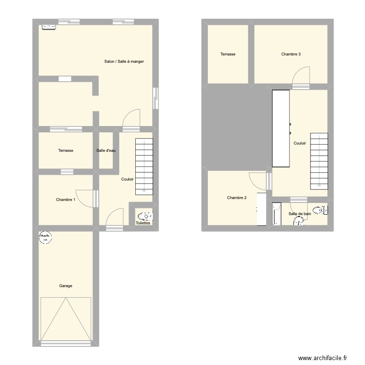 Maison pascot. Plan de 13 pièces et 103 m2