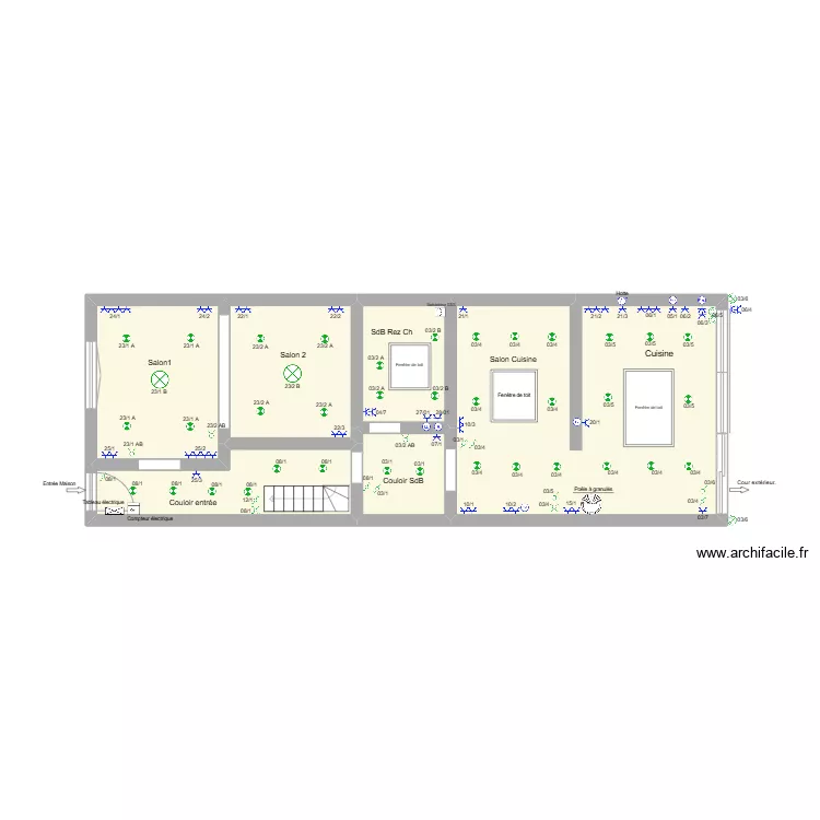 Implantations Rez00. Plan de 