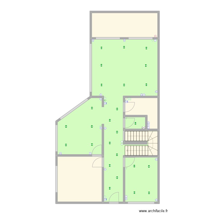 R+0 elec. Plan de 6 pièces et 101 m2