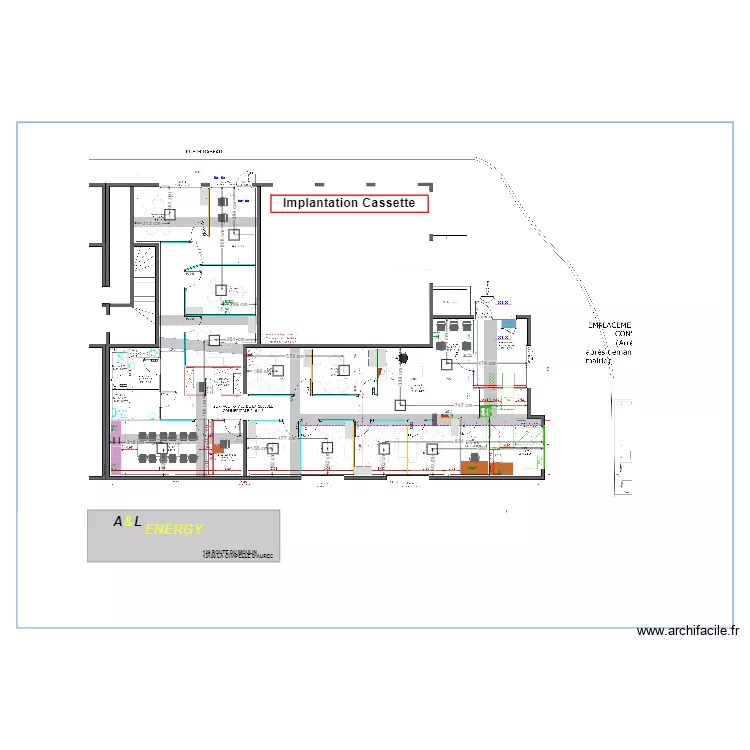 Implantation cassette caisse d'epargne  . Plan de 