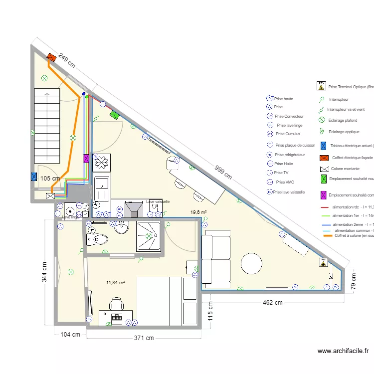 Maldoyenne rdc - elec + commun - Enedis. Plan de 