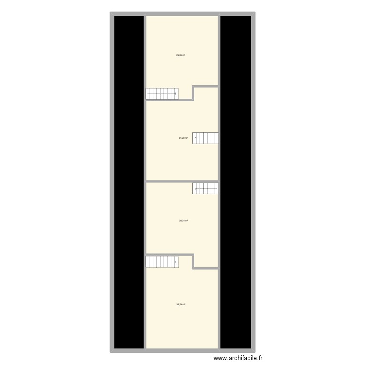comble 2eme. Plan de 6 pièces et 227 m2
