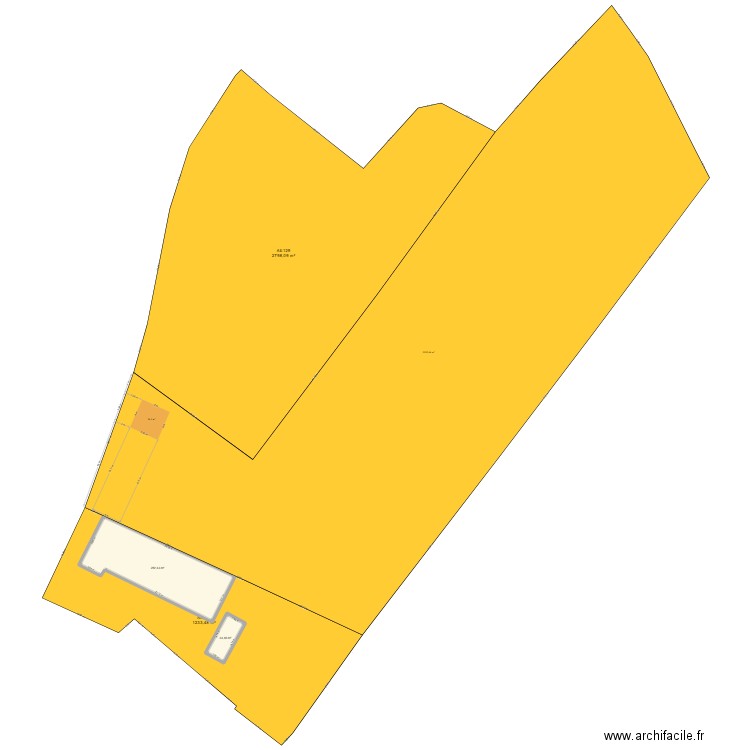Garage et Atelier bis. Plan de 2 pièces et 317 m2