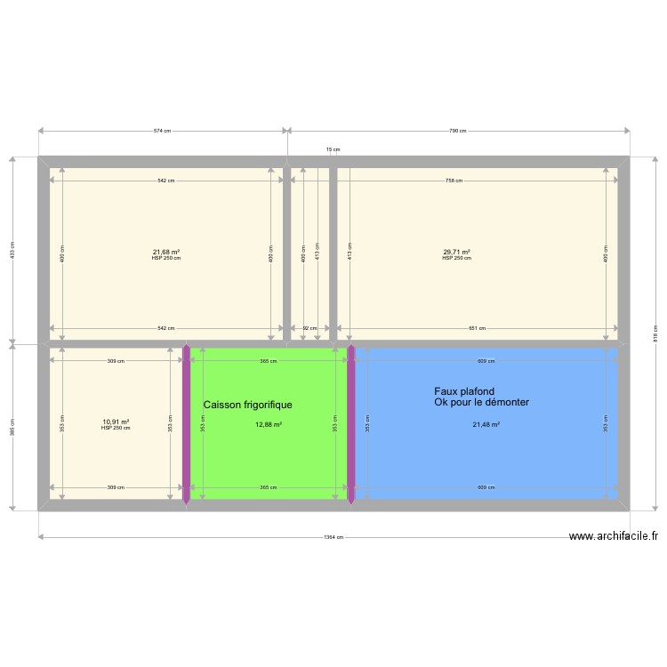 ML24002048. Plan de 5 pièces et 97 m2