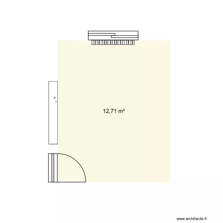 chambre enfants. Plan de 1 pièce et 13 m²