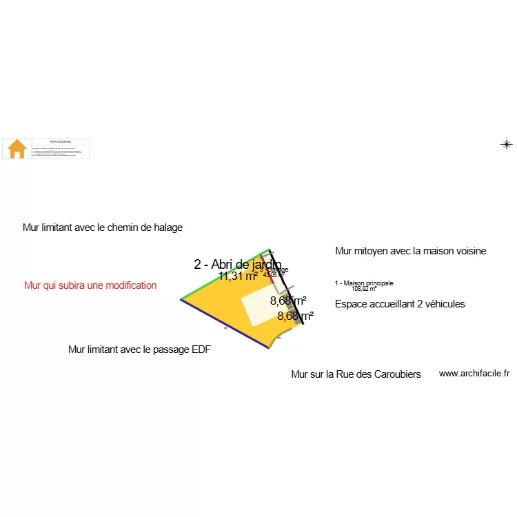 Plan Cadastral 2. Plan de 3 et 163 m² Plan Cadastral 2. Plan de 3 et 163 m²