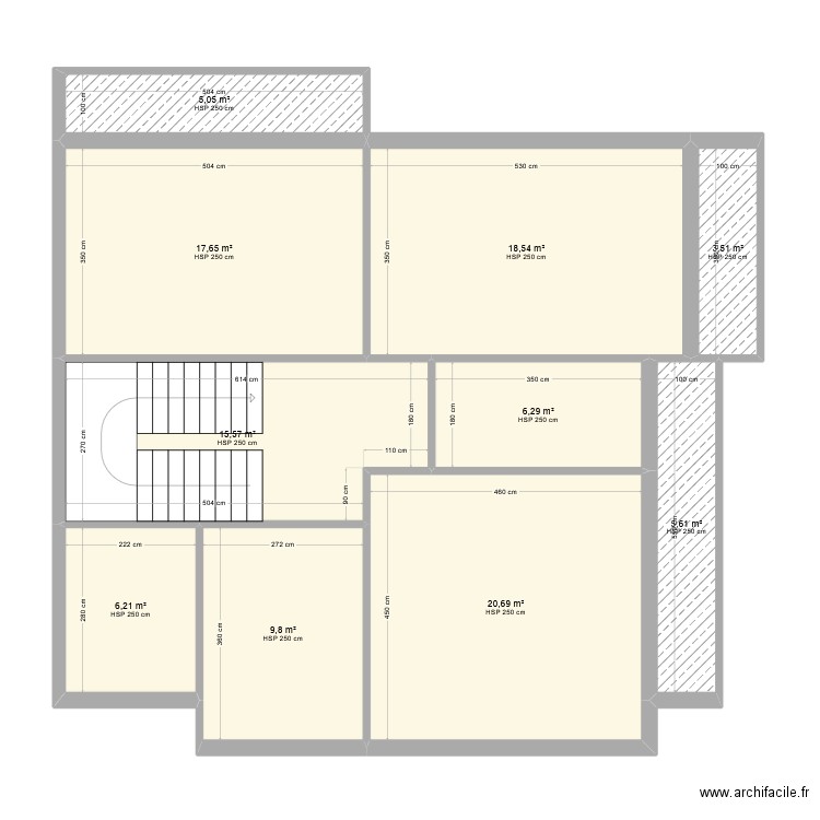 Kerkour 3.8 Etage. Plan de 10 pièces et 109 m2