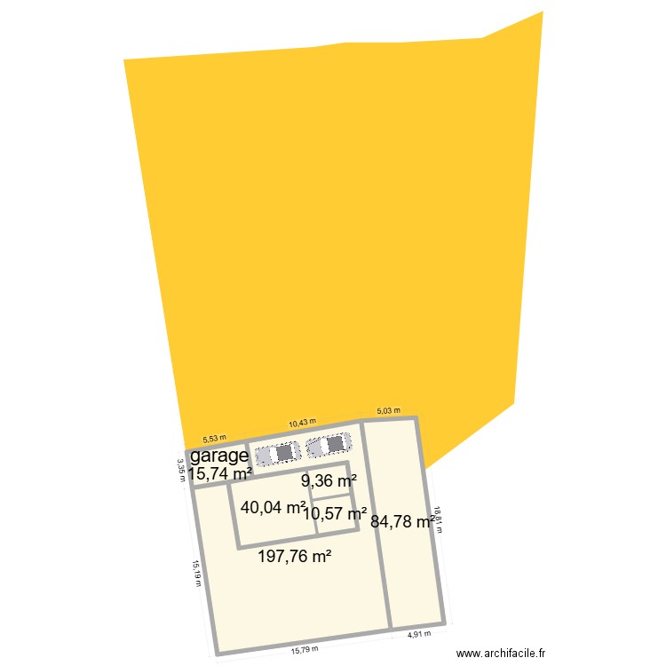 limite propriete. Plan de 6 pièces et 358 m2