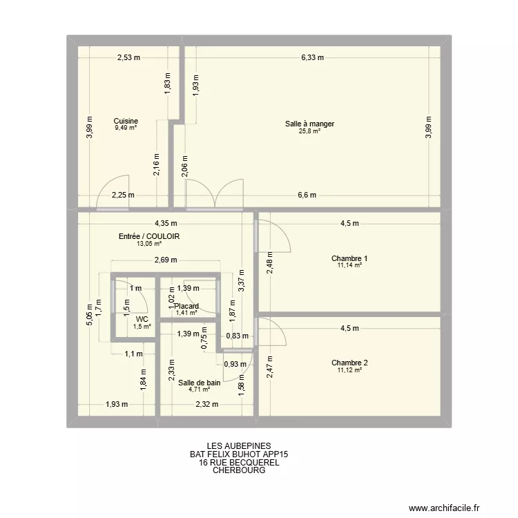 BAT FELIX BUHOT LGT15. Plan de 