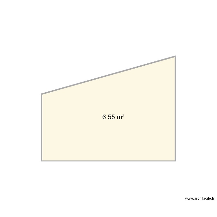 Biblio. Plan de 1 pièce et 7 m2