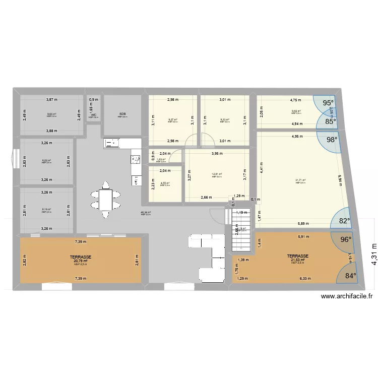 ST JORY R+1 PROJET. Plan de 