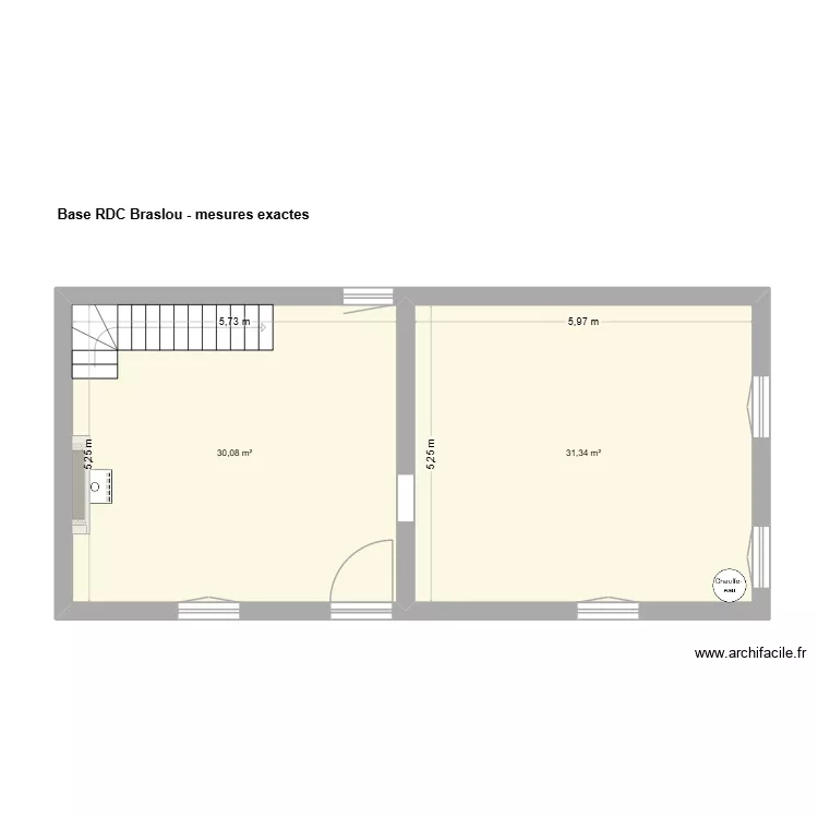 Braslou 2026. Plan de 2 et 61 m² Braslou 2026. Plan de 2 et 61 m²