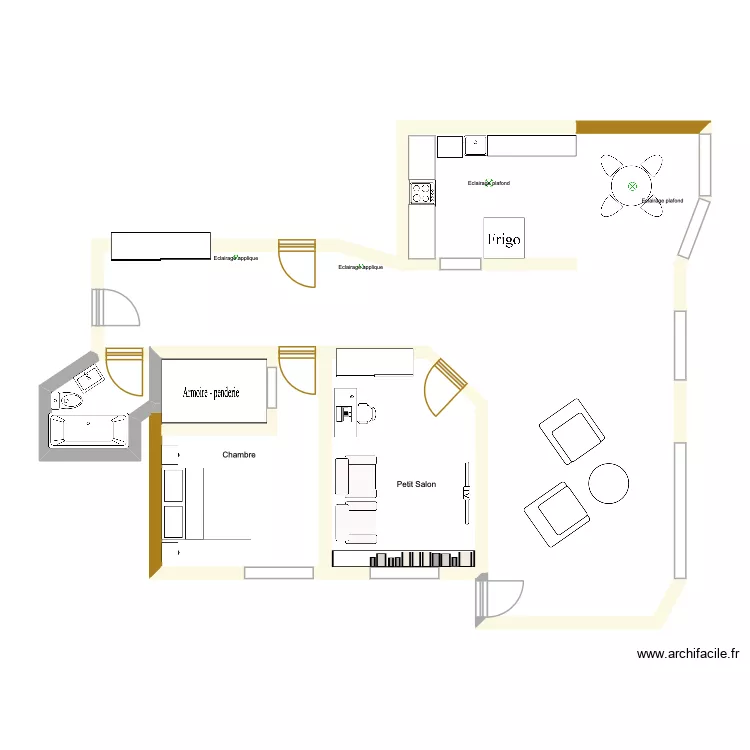 Marie-Danuelle. Plan de 2  et 31 m²