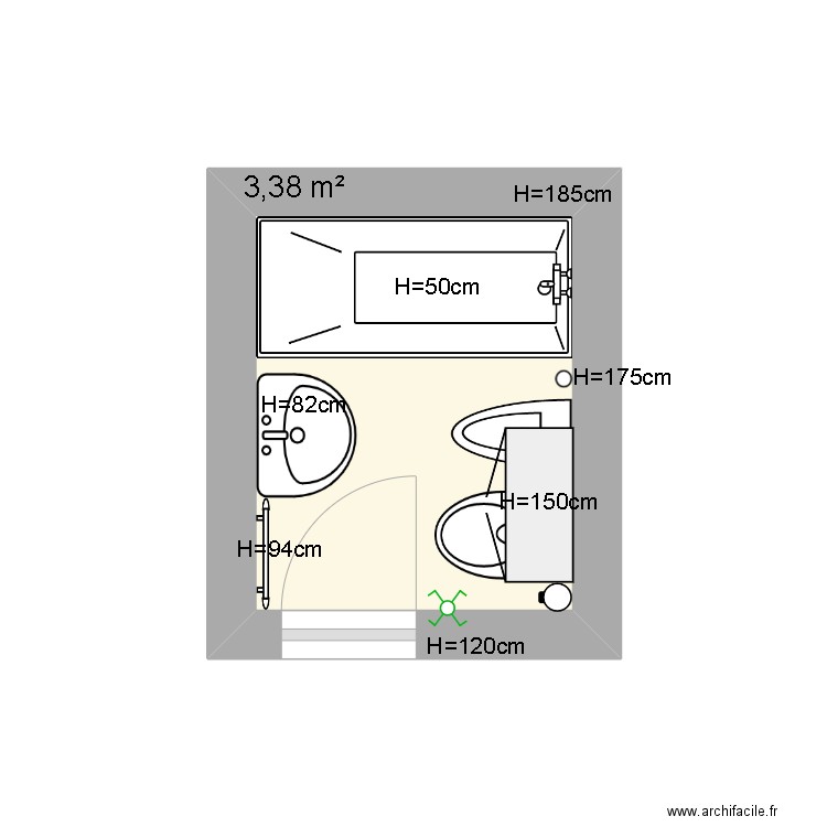 Salle de bain_Lolita. Plan de 0 pièce et 0 m2