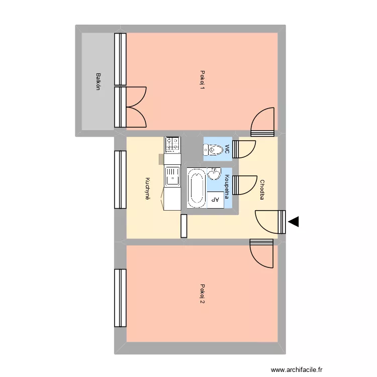 Dr. Anton&iacute;na Vacul&iacute;ka 1896, byt 16. Plan de 12  et 179 m²