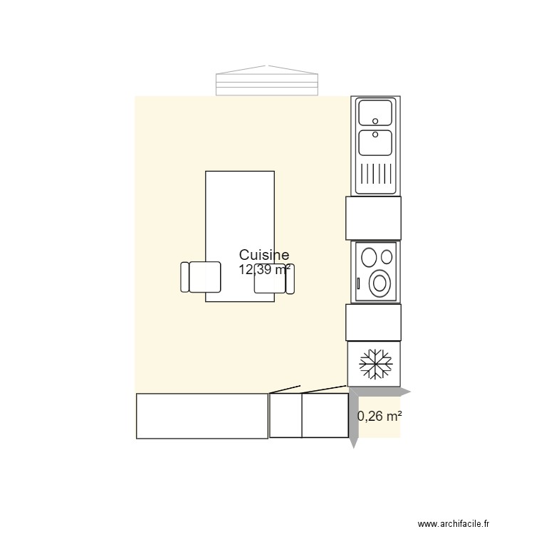 cuisine. Plan de 0 pièce et 0 m2