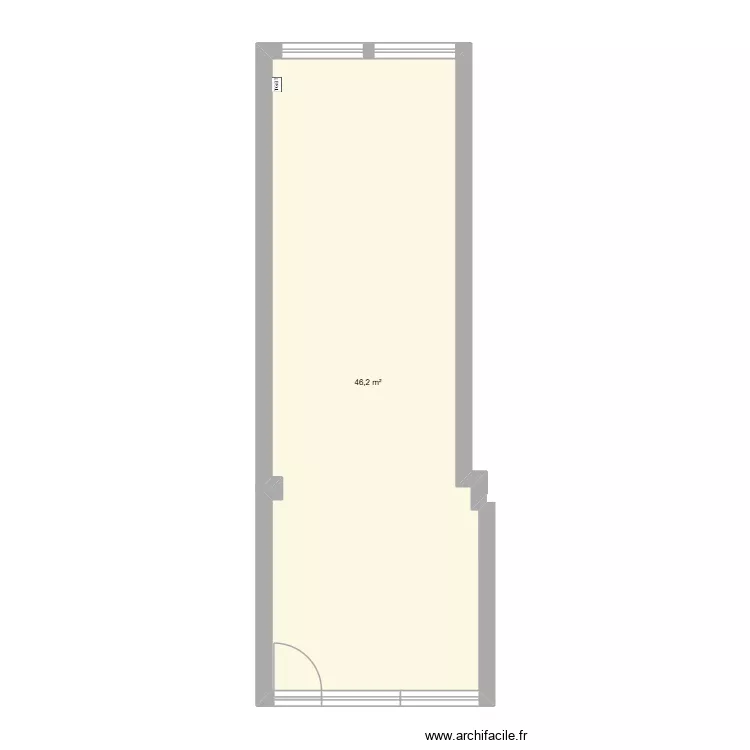 local vide lot 3. Plan de 1 et 46 m² local vide lot 3. Plan de 1 et 46 m²