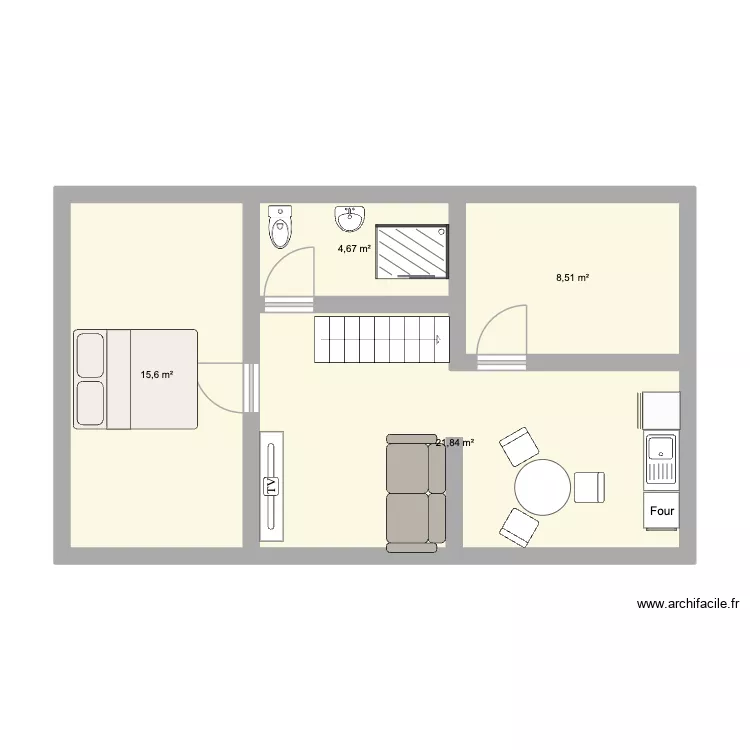PLAN 3. Plan de 4 Pièces et 51 m² PLAN 3. Plan de 4 Pièces et 51 m²