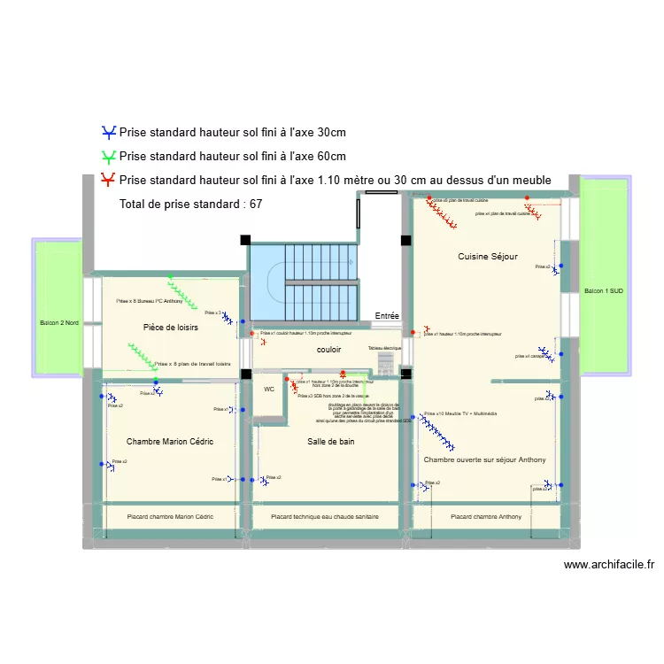 APPARTEMENT CEUSE PLAN RESEAUX PRISES ELECTRIQUES. Plan de 31 et 109 m² APPARTEMENT CEUSE PLAN RESEAUX PRISES ELECTRIQUES. Plan de 31 et 109 m²
