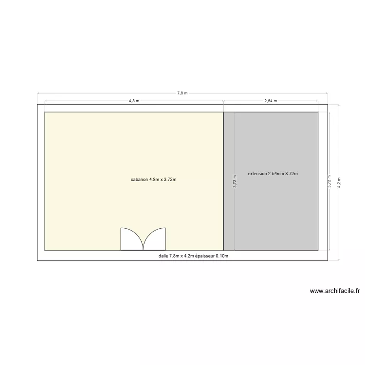 caba n&deg;2. Plan de 