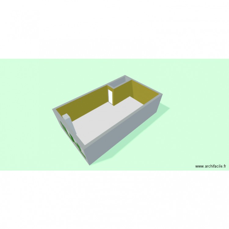 Resto remalard. Plan de 2 pièces et 45 m2