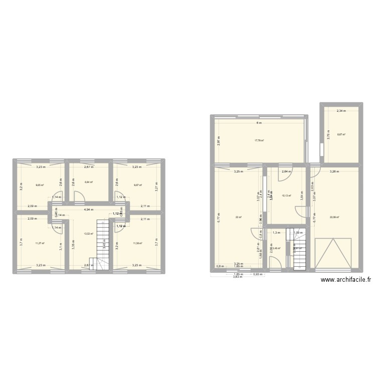Maison Marlene cotes bonnes. Plan de 13 pièces et 150 m2