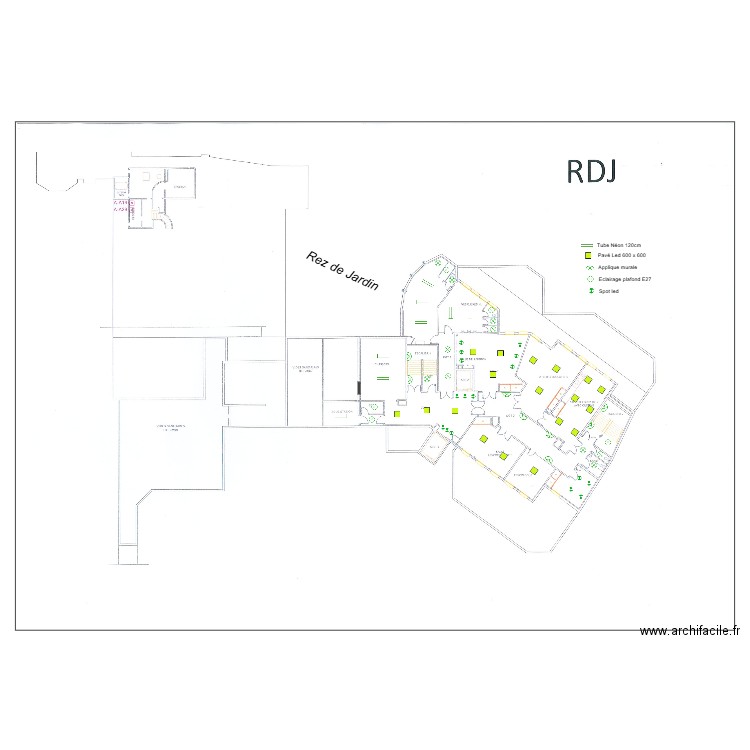 Relamping RDJ. Plan de 0 pièce et 0 m2