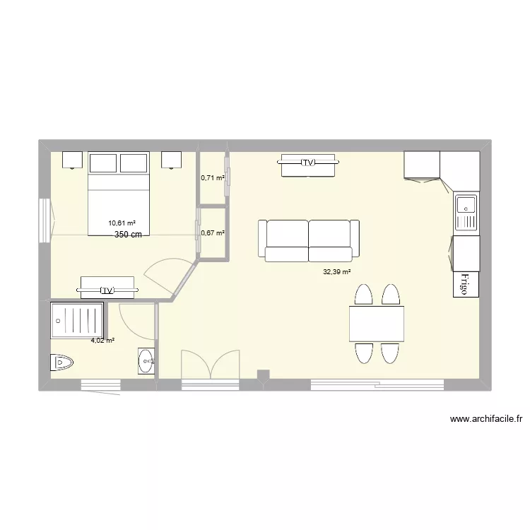 GARAGE APPARATEMENT. Plan de 