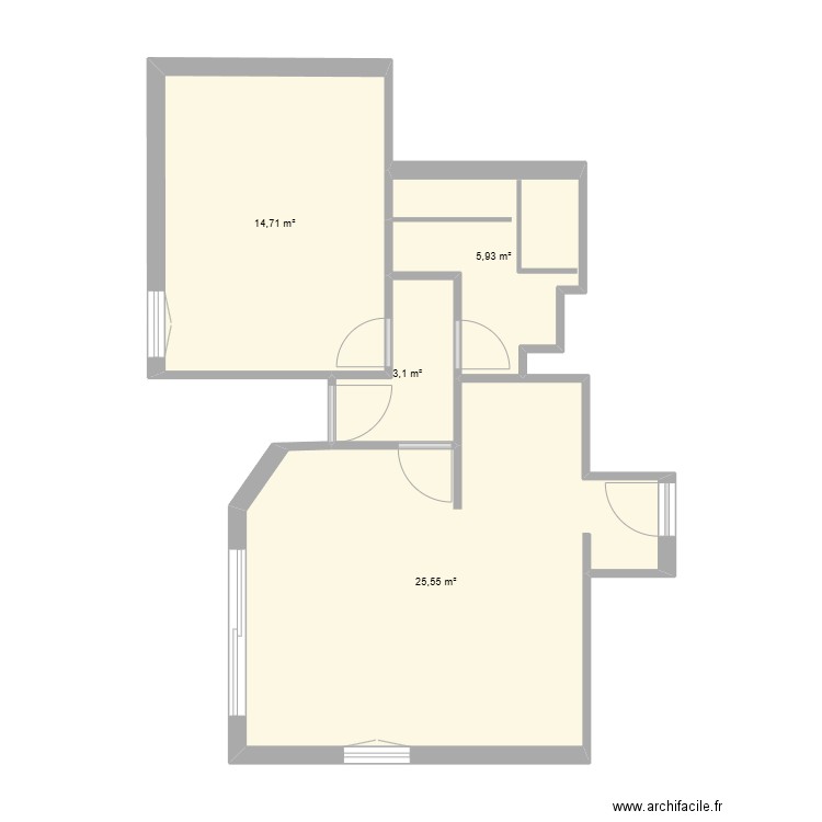 appart 11. Plan de 4 pièces et 49 m2