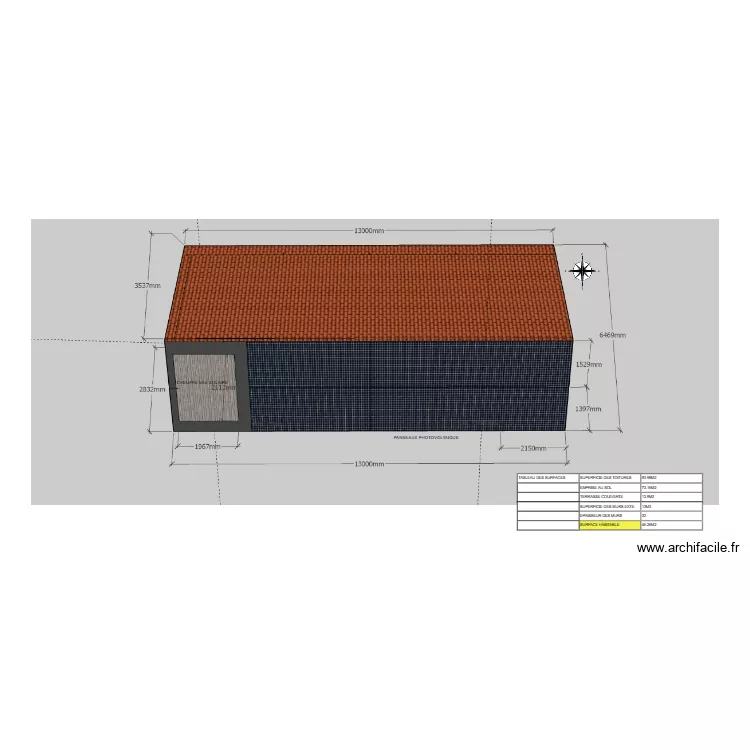 PLAN DE TOITURE FIN. Plan de 