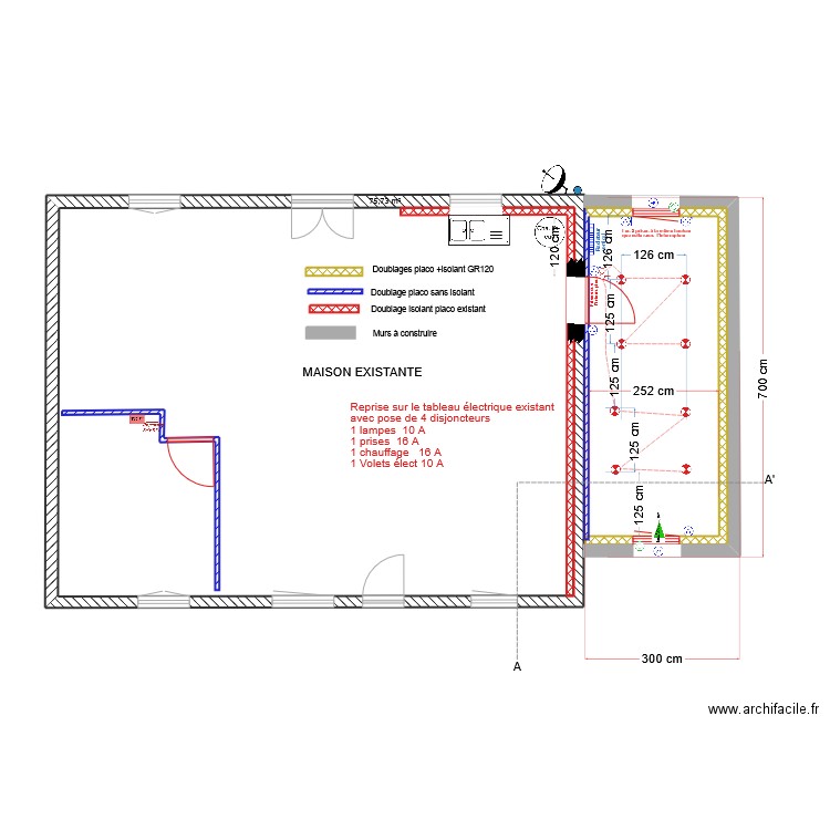 LE GUEN Sylvie . Plan de 1 pièce et 76 m2