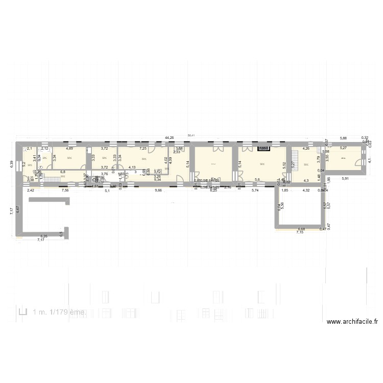 25_11_29 Nouveau plan RdC. Plan de 11 pièces et 216 m2