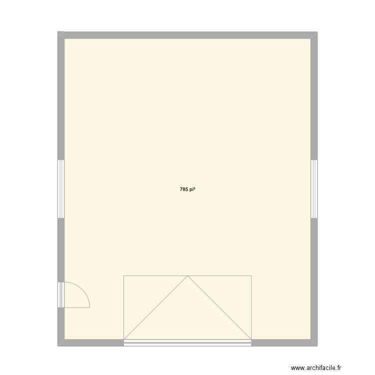 Garage. Plan de 1 pièce et 73 m2