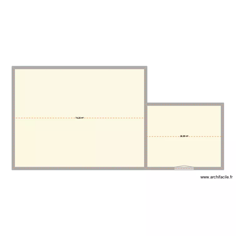 Garage ++. Plan de 2  et 101 m²