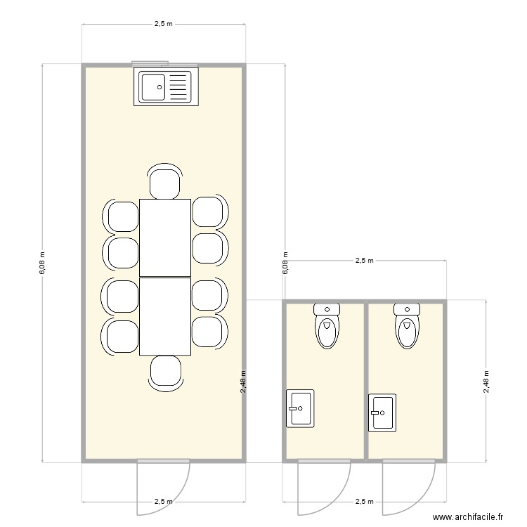 RICHARD CPNSTRUCTION / ROMANS SUR ISERE. Plan de 3 pièces et 20 m2