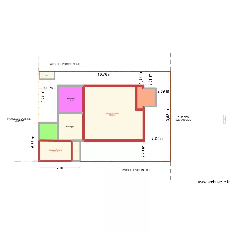 Plan de masse Canet pour r&eacute;gul. Plan de 8 Pièces et 126 m²