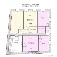  B&acirc;timent 1 2eme &eacute;tage + am&eacute;nagement appartement 1