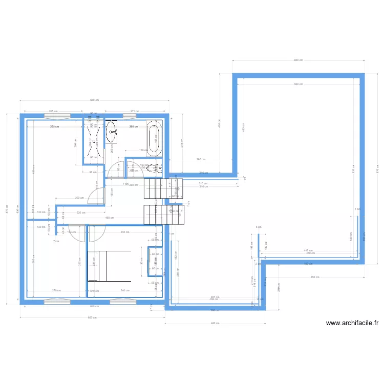 Modifs maison Doune V1. Plan de 