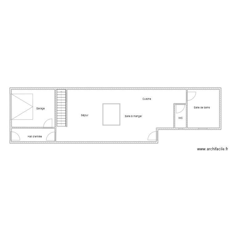 Medico. Plan de 5 pièces et 86 m2