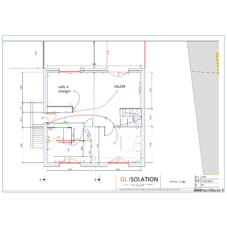 1 ER LHERMET. Plan de 0 pièce et 0 m2