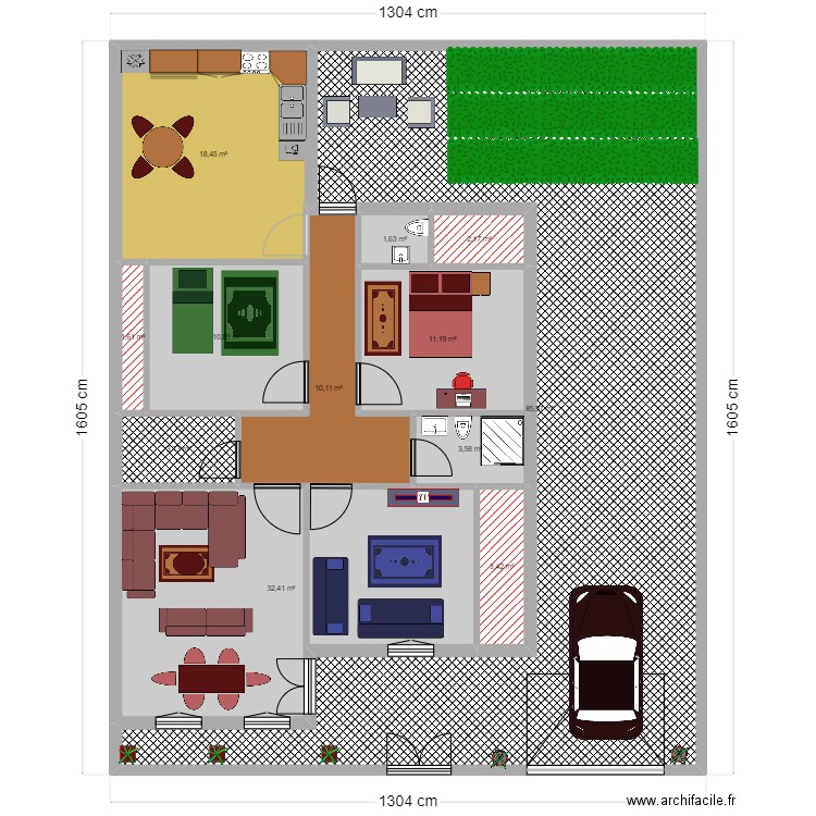 Maison 1. Plan de 12 pièces et 185 m2