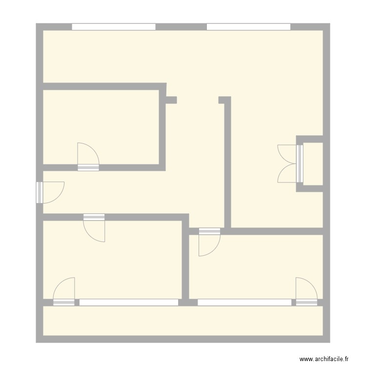 Appartement Van de Veire +1 gauche. Plan de 6 pièces et 108 m2