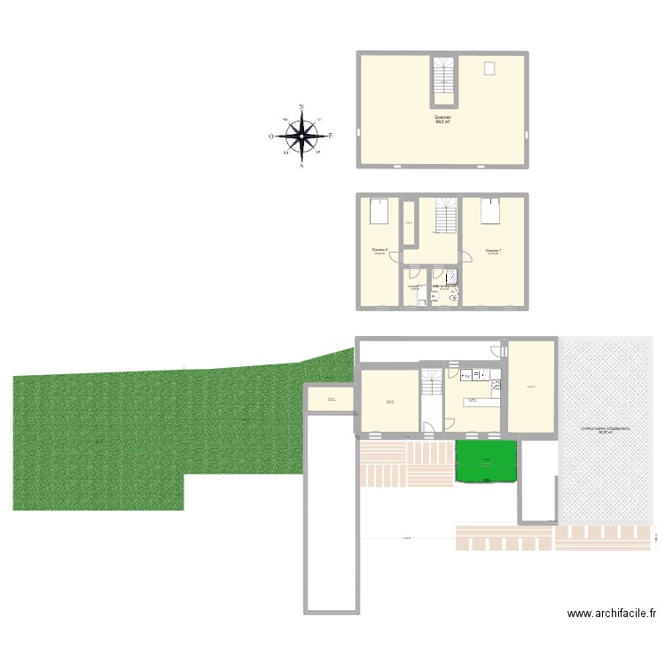 ccjsh. Plan de 16 pièces et 514 m2