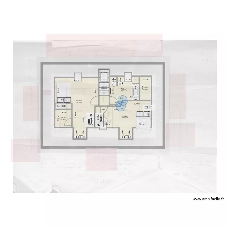 2nd etage3. Plan de 8 pièces et 142 m²