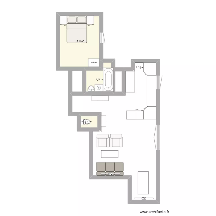 chezmoi. Plan de 3 Pièces et 14 m² chezmoi. Plan de 3 Pièces et 14 m²