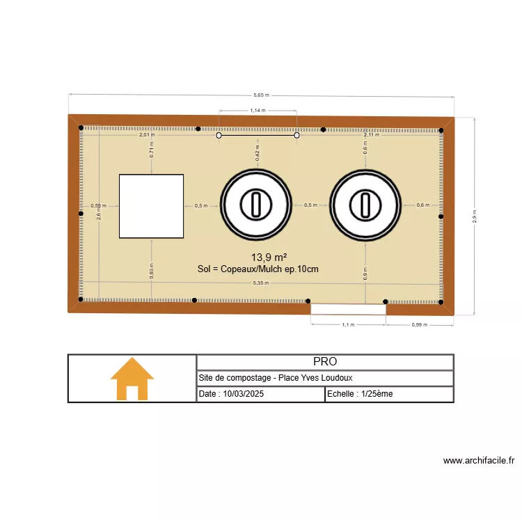 Composteur Loudoux. Plan de 