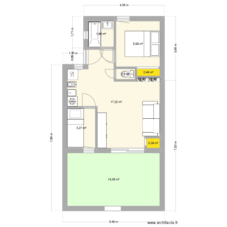 Le_Cap. Plan de 8 pièces et 44 m2
