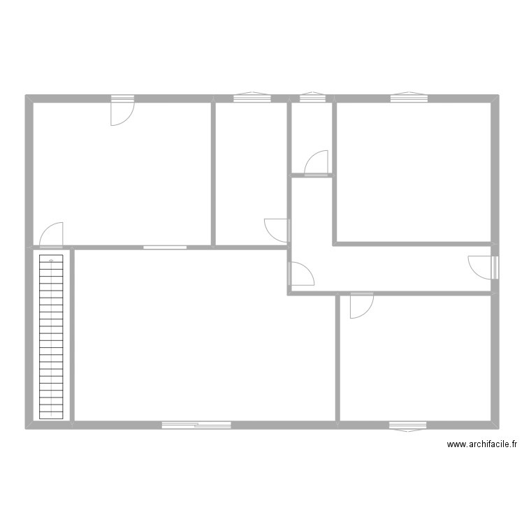 rdc thierry. Plan de 8 pièces et 168 m2